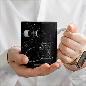 Black Cat Coffee Mug Cat Lover Gifts For Women Funny Goth Witch Gothic TB10 Print Your Wear