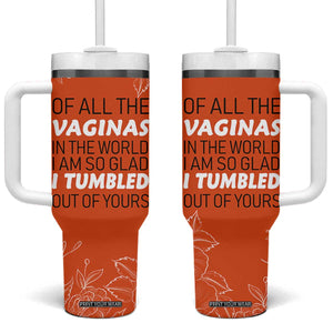 Funny Mom Gifts From Kids Tumbler With Handle Mothers Day Gag Gift Flower TB10 One Size: 40 oz Orange Print Your Wear