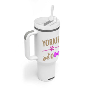 Yorkie Mom Tumbler With Handle Yorkshire Terrier Gifts For Dog Mom Fur Mama Presents TB10 Print Your Wear
