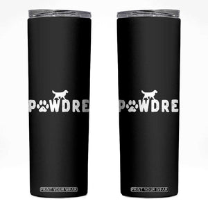 Pawdre Skinny Tumbler Dog Mom Dad Owner Funny Cute Pup Doggo TB10 Black Print Your Wear