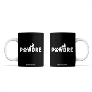 Cat Dad Gift Coffee Mug Pawdre Funny Paw Print Cat Lover Fathers Day TB10 Black Print Your Wear
