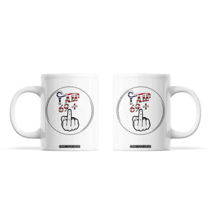 Funny 70th Birthday Coffee Mug 1956 70 Year Old Birthday US Flag Middle Finger TB10 White Print Your Wear