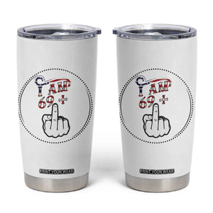 Funny 70th Birthday Tumbler Cup 1956 70 Year Old Birthday US Flag Middle Finger TB10 White Print Your Wear