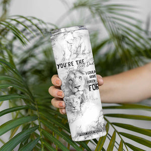 Christmas Gifts for Dad Skinny Tumbler Lion Father and Son Fathers Day TB10 Print Your Wear