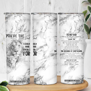 Christmas Gifts for Dad Skinny Tumbler Lion Father and Son Fathers Day TB10 Print Your Wear