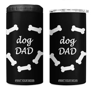 Dog Dad 4 in 1 Can Cooler Tumbler Funny Cute Pup Doggo Dog Dad Owner Fathers Day Gift TB10 One Size: 16 oz Black Print Your Wear