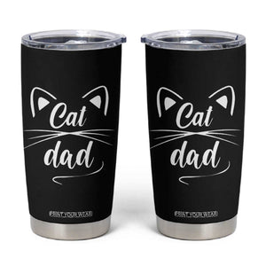 Cat Dad Gift Tumbler Cup Cat Lover Fathers Day TB10 Black Print Your Wear