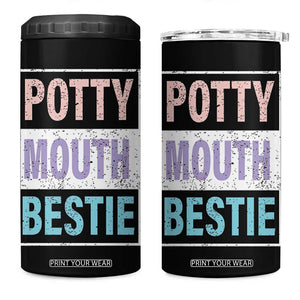 Funny Bestie Gifts 4 in 1 Can Cooler Tumbler Potty Mouth Gag Gifts For Women Best Friend BFF Work Bestie TB10 One Size: 16 oz Black Print Your Wear