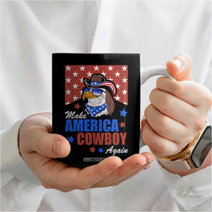 Funny Cowboy Coffee Mug Make American Cowboy Again Western Eagle TB10 Print Your Wear
