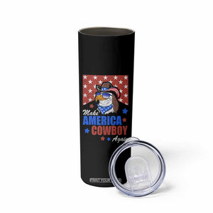Funny Cowboy Skinny Tumbler Make American Cowboy Again Western Eagle TB10 Print Your Wear