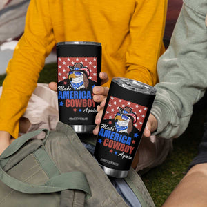 Funny Cowboy Tumbler Cup Make American Cowboy Again Western Eagle TB10 Print Your Wear