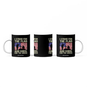 Stand For The Flag Kneel For The Cross Coffee Mug American Flag 4th Of July Patriotic Christian Faith TB10 Print Your Wear