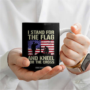 Stand For The Flag Kneel For The Cross Coffee Mug American Flag 4th Of July Patriotic Christian Faith TB10 Print Your Wear