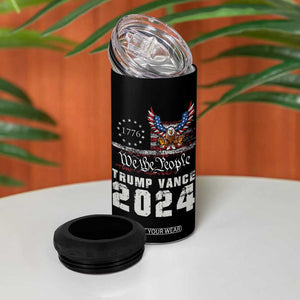 Trump Vance 2024 4 in 1 Can Cooler Tumbler For President VP USA Election Patriotic US Eagle TB10 Print Your Wear