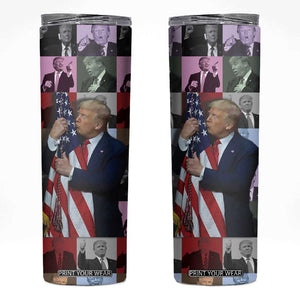 Donald Trump 2024 Skinny Tumbler 45 47 President Eras 4547 Take American Back TB10 White Print Your Wear
