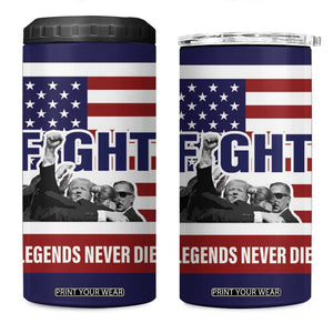 2024 Unstoppable Trump Survived Assassination Attempt Survivor 4 in 1 Can Cooler Tumbler Legend Never Die You Missed Trump Fight Fist Pump American Flag TB10 One Size: 16 oz Navy Print Your Wear