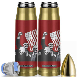 2024 Unstoppable Trump Skeleton Halloween Bullet Tumbler Survived Assassination Attempt Survivor You Missed Trump Fight Fist Pump American Flag TB10 Red Print Your Wear
