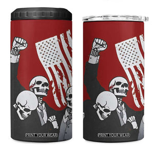 2024 Unstoppable Trump Skeleton Halloween 4 in 1 Can Cooler Tumbler Survived Assassination Attempt Survivor You Missed Trump Fight Fist Pump American Flag TB10 One Size: 16 oz Red Print Your Wear