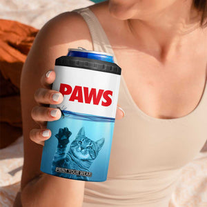 Paws Parody 4 in 1 Can Cooler Tumbler Cat Mouse Humorous Cat Chasing Mouse Kitten TB10 Print Your Wear