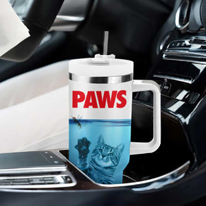 Paws Parody Tumbler With Handle Cat Mouse Humorous Cat Chasing Mouse Kitten TB10 Print Your Wear