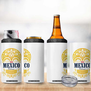 Viva Mexico Cabrones Sugar Skull 4 in 1 Can Cooler Tumbler Independence Day Mexico Mexican Beer TB10 Print Your Wear