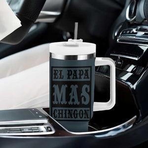 Mexican Dad Husband Tumbler With Handle El Papa Mas Chingon Fathers day Dia del Padre TB10 Print Your Wear