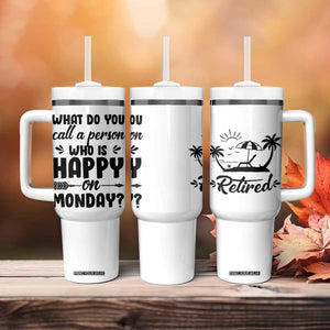 Funny Retirement Gifts Tumbler With Handle Happy Retiree Gag Farewell Present For Coworkers TB10 Print Your Wear