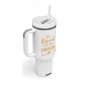 Retirement Gift for Woman 2026 Tumbler With Handle Goodbye Gifts Retired Free And Fabulous TB10 Print Your Wear