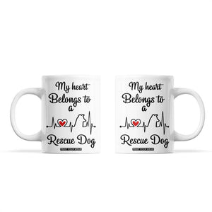 Rescue Dog Coffee Mug Animal Adopt Foster Animal Shelter Volunteer Dog Lovers TB10 White Print Your Wear