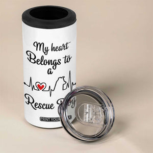 Rescue Dog 4 in 1 Can Cooler Tumbler Animal Adopt Foster Animal Shelter Volunteer Dog Lovers TB10 Print Your Wear