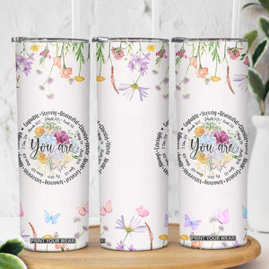 Christian Gifts for Women Skinny Tumbler Inspirational Religious Present Faith Jesus God Bible Verse Gift TB10 Print Your Wear