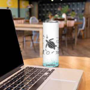 Beach Skinny Tumbler Ocean Animals The Beach Is My Happy Place Summer Holiday Gift TB10 Print Your Wear