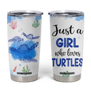 Gifts For Sea Turtle Lovers Tumbler Cup Cute Animal Lover Gifts For Women Girl TB10 White Print Your Wear