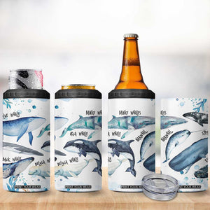 Shark Lovers 4 in 1 Can Cooler Tumbler Ocean Animal Species Of Sharks TB10 Print Your Wear