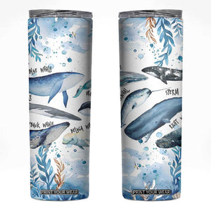 Shark Lovers Skinny Tumbler Ocean Animal Species Of Sharks TB10 Blue Print Your Wear