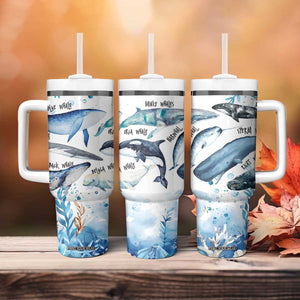Shark Lovers Tumbler With Handle Ocean Animal Species Of Sharks TB10 Print Your Wear