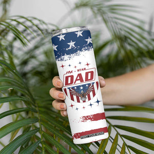 Dad Gifts From Kids Skinny Tumbler Five Star Dad Fathers Day American Flag TB10 Print Your Wear