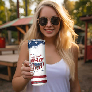 Dad Gifts From Kids Skinny Tumbler Five Star Dad Fathers Day American Flag TB10 Print Your Wear