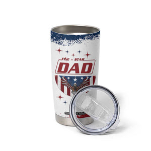 Dad Gifts From Kids Tumbler Cup Five Star Dad Fathers Day American Flag TB10 Print Your Wear