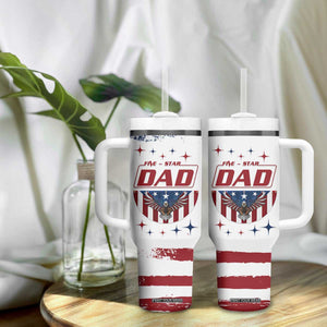 Dad Gifts From Kids Tumbler With Handle Five Star Dad Fathers Day American Flag TB10 Print Your Wear