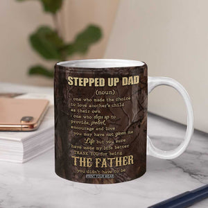 Bonus Dad Gifts Coffee Mug Stepdad Stepped Up Dads Daddy Fathers Day Presents Camo TB10 Print Your Wear