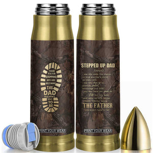 Bonus Dad Gifts Bullet Tumbler Stepdad Stepped Up Dads Daddy Fathers Day Presents Camo TB10 Camo Print Your Wear