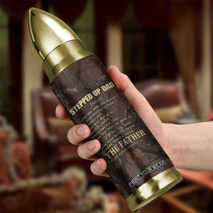 Bonus Dad Gifts Bullet Tumbler Stepdad Stepped Up Dads Daddy Fathers Day Presents Camo TB10 Print Your Wear