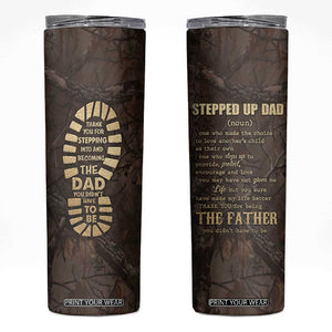 Bonus Dad Gifts Skinny Tumbler Stepdad Stepped Up Dads Daddy Fathers Day Presents Camo TB10 Camo Print Your Wear
