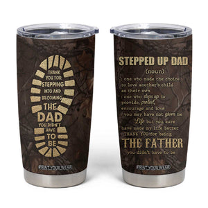 Bonus Dad Gifts Tumbler Cup Stepdad Stepped Up Dads Daddy Fathers Day Presents Camo TB10 Camo Print Your Wear