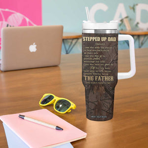 Bonus Dad Gifts Tumbler With Handle Stepdad Stepped Up Dads Daddy Fathers Day Presents Camo TB10 Print Your Wear