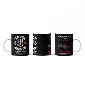 One Badass Stepdad Coffee Mug Best Effin Bonus Dad Gifts Stepped Up Dads US Flag Skull TB10 Print Your Wear