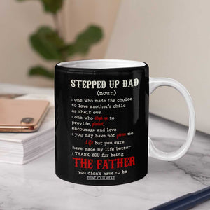 One Badass Stepdad Coffee Mug Best Effin Bonus Dad Gifts Stepped Up Dads US Flag Skull TB10 Print Your Wear