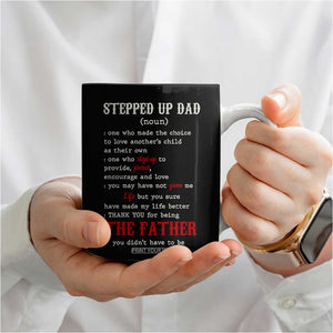 One Badass Stepdad Coffee Mug Best Effin Bonus Dad Gifts Stepped Up Dads US Flag Skull TB10 Print Your Wear