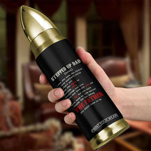 One Badass Stepdad Bullet Tumbler Best Effin Bonus Dad Gifts Stepped Up Dads US Flag Skull TB10 Print Your Wear